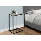 Monarch Specialties - 3762 Table D'Appoint - 25 po H/Gris/Metal Noir-Assemblage requis: des instructions illustrees et tout le materiel sont fournis pour plus de commodite (des outils supplementaires peuvent être necessaires)