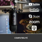 Blue Yeticaster Professional Broadcast Bundle - Black-Frequency Response: 20Hz - 20kHz