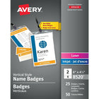 Avery Porte-Badges Format Vertical, 6” x 4-1/4”, Paquet de 25-Les balises verticales font une plus grande impression et vous permettent d'ajouter plus d'informations telles que des agendas ou des cartes