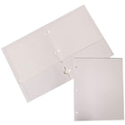 JAM PaperMD – Chemises de présentation lustrées 3 trous à 2 pochettes, 9 1/4 x 11 1/2 (po), blanc, 100/paquet-Dimensions : 11 1/2 haut. x 9 1/4 larg. X 1/5 prof. (po)