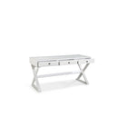Plata Import - Bureau Bureau Bureau Fait De Frêne StainBureau Placage De Noyer, Blanc-Assemblage partiel requis