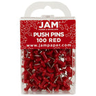 JAM Paper – Punaises, rouge, 2 paquets de 100, total de 200 (2242955a)-2 paquets de 100