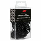 JAM PAPER - Trombones circulaires colores, Noir, 2 paquets de 50-Quantite : 50 par boîte; 2 Boîtes
