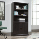 Sauder Miscellaneous Storage Bibliothèque avec portes - 5 tablettes - 69.76" H - Finition Estate Black (426412)-69.76"H x 35.28"W x 13.23"D