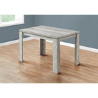 Monarch Specialties - 1164 Table A Manger - 32 po X 48 po /Faux Bois Gris-Assoyez-vous près et confortablement : Cette table de cuisine peut accueillir jusqu'à 4 personnes