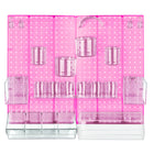 Azar - Kit d'organisateur de mur de panneaux perforés 24 pièces avec deux panneaux et assortiment d'accessoires - rose-Vendu en multiples de: 1