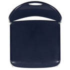 Flash Furniture - Chaise ultra-compacte empilable marine de la série HERCULES avec une et cadre enduit de poudre argentée-Matériel polypropylène avec résistance à la décoloration