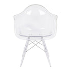 Nicer Furniture - fauteuil de style Eiffel avec pieds transparents-Siège moulé en plastique robuste de haute qualité
