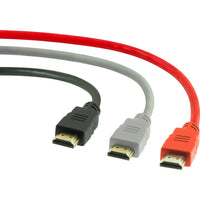 Staples – Câbles HDMI haute vitesse de 4 pi, rouge/gris/noir, paq./3-Pour brancher audio et vidéo HD à votre télé HD