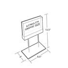 Petit porte-affiche bloc acryliq. sur supp. chromé-2
