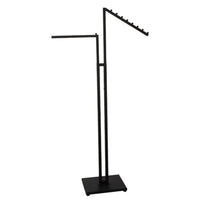 Eddie's - Porte-vêtements à 2 bras - Hauteur ajustable 48 po - 72 po - Noir mat-Porte-vêtements