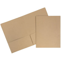 JAM PaperMD – Chemise de papier mat à deux pochettes, 9 x 12 (po), brun, 100/boîte-Brun