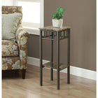 Monarch Specialties - 3044 Table D'Appoint - Marbre Espresso/Metal Bronze-Style chic élégant