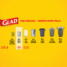 Glad - Sacs à ordures blancs avec senteur fraîche et propre de Febreze fraîcheur - 25L - Paquet de 100-SACS GARANTIS RÉSISTANTS: Les sacs Glad sont garantis résistants pour mieux contenir toutes vos ordures, sans dégâts.