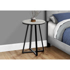 Monarch Specialties - 2176 Table D'Appoint - 22 po H/Gris/Metal Noir-Assemblage requis: des instructions illustrees et tout le materiel sont fournis pour plus de commodite (des outils supplementaires peuvent être necessaires)