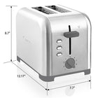 Kenmore - Grille-pain 2 tranches - Acier inoxydable gris et argent-Exterieur moderne en acier inoxydable