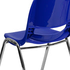 Flash Furniture - Chaise coquille marine ergonomique et empilable de la série HERCULES avechauteur de siège de 18 po.-Siège - coquille ergonomique en plastique marine