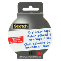 Scotch Ruban adhésif à essuyage à sec 1905R-DE-EFS, 1,88 po x 5 verges (48 mm 4,57 m)-Recommandé pour les surfaces dures et lisses comme le métal, le verre et le plastique