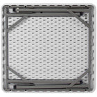 Flash Furniture - Table de jeu pliante blanche granite et carrée de 34,5 po avec surface de jeu verte-Quatre porte-gobelets