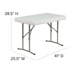 Flash Furniture – Table et bancs pliants en plastique (DADYCZ103)-7