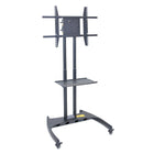 Luxor – Chariot pour écran plat réglable avec support pivotant, noir, (FP3500)-Le modèle FP3500 du support pour écran ACL/DEL pivotant et à hauteur réglable pivote à 90 degrés. L’écran se verrouille au support.