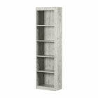 South Shore - Axess - Bibliothèque étroite 5 tablettes - Pin bord de mer-Bibliothèque polyvalente : cette étagère sera magnifique dans votre bureau, votre salon, votre sous-sol ou votre chambre à coucher grâce à son design polyvalent. Sa découpe droite mettra en valeur votre sélection de livres et d’items décoratifs.