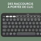 Logitech - Pebble 2 Combo, clavier et souris sans fil, discrets et portables, personnalisables, Logi Bolt, Bluetooth - Graphite-Faites forte impression... Sans faire de bruit: laissez votre travail parler pour vous grâce à la saisie discrète de type ordinateur portable et à la technologie Silent Touch de la souris

