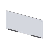 Avant de pare-haleine modulaire Mark Maker - Acrylique transparent 1/4" - panneau de 47,5" Lx23,5"H - 2 rails inférieurs de 12"-Fixez les côtés des panneaux modulaires pour étendre la longueur de votre diviseur à l'aide de charnières en plastique (charnières flexibles).