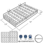 Azar Displays – Plateau à fente ronde pour mascara pour panneau perforé, à lattes et pour comptoir, transparent, 2/pqt (225582)-Transparent