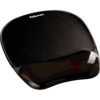 Fellowes tapis de souris - repose poignets Gel Crystal, noir-Stylish, transparent gel adds color to your workspace