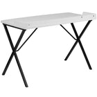 Flash Furniture - Bureau d'ordinateur blanc-Finition en stratifié blanc