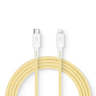 LOGiiX - Vibrance Connect USB-C vers Lightning - Jaune-Câble de charge coloré et ultra-durable de 1,5 m pour charger rapidement les appareils Apple