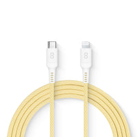 LOGiiX - Vibrance Connect USB-C vers Lightning - Jaune-Câble de charge coloré et ultra-durable de 1,5 m pour charger rapidement les appareils Apple
