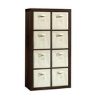 Sauder Stow-away 8 Cube Organisateur - 57.87" H - Finition Smoked Oak (421547)-Cube  - Finition Smoked Oak - Bois D'ingénierie