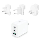 LOGiiX - Kit de voyage Power Plus 65 XL - Blanc-Chargeur multiport 65 W avec prises de voyage amovibles