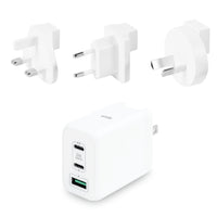 LOGiiX - Kit de voyage Power Plus 65 XL - Blanc-Chargeur multiport 65 W avec prises de voyage amovibles