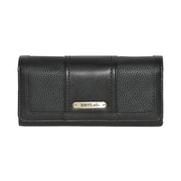 Roots - Portefeuille de poche pour femme - Noir-Fermeture à pression extensible