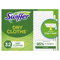 Swiffer - Sweeper Recharges de coussins secs multi-surfaces pour balai Dusters, non parfumes, 32 unites-Des rainures texturees profondes qui ATTIRENT ET EMPRISONNENT la salete, la poussiere, les poils et les allergenes.