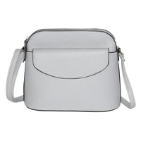 Nicci - Sac à bandoulière avec rabat sur le devant - Gris clair-Poche intérieure zippée et poche pour téléphone portable