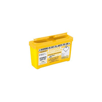 Astroplast – Collecteur Daniels d’objets piquants, jaune, 1 litre, 3 par paquet-Une pince peut le fixer au mur