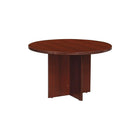 Office Star - Table de conférence ronde de la collection Napa, 47 po, fini acaj-La table de conférence est dotée de pattes et dessus de 1 1/2 po d'épaisseur