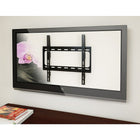 CorLiving - Support mural fixe à profil bas pour téléviseurs de 26 po à 65 po, jusqu'à 40 kg, noir-Plastique résistant pouvant supporter jusqu'à 88 lb/40 kg