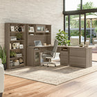 Bush Furniture - Classeur latéral à 2 tiroirs Cabot - Gris cendré-Le style traditionnel est offert dans votre choix de plusieurs finis pour une apparence épurée, mais élégante