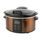 Mijoteuse programmable Euro Cuisine SCX6 avec réglage de maintien au chaud - Cuivre-Mode de cuisson flexible programmable: Sélectionnez le 1er temps de cuisson, puis sélectionnez parmi les réglages de chaleur préprogrammés. Le réglage de la chaleur tournera automatiquement pour garder au chaud pour éviter de trop cuire.