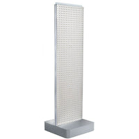 Azar Displays – Présentoir à 4 panneaux perforés, base piédestal, blanc (700770-WHT)-Montage de présentoir à panneaux perforés