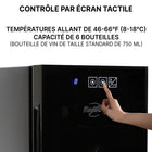 Koolatron - Cellier à vin thermoélectrique pour 6 bouteilles - Noir-Écran digital tactile permettant d'ajuster facilement la température et l'éclairage sans ouvrir la porte