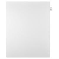 Markmaker - Intercalaires imprimes Legal, Blanc, 1/15th coupe, format lettre, sans trous, 25 tabs/PQT, 5 PQT/Boite, Numero 92-Intercalaires imprimes Legal
