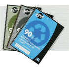 Hilroy - Cahier de notes 1 sujet, 10-1/2 po x 8 po, variés, 90 pages-Couverture avant et arrière avec contenu recyclé post-consommation de 100 %