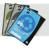 Hilroy - Cahier de notes 1 sujet, 10-1/2 po x 8 po, variés, 90 pages-Couverture avant et arrière avec contenu recyclé post-consommation de 100 %