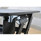 Rocelco - Plateforme surélevée de luxe pour bureau assis/debout, extra-large à hauteur réglable, 37 po, noir-Pour une gestion des câbles sans tracas, ou pour installer un support de moniteur pour 1 ou 2 moniteurs, tels que le Rocelco DM1 ou DM2
